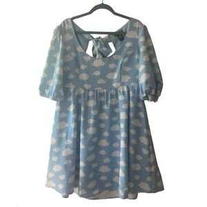 Hot Topic Cloud Print Dress 2X